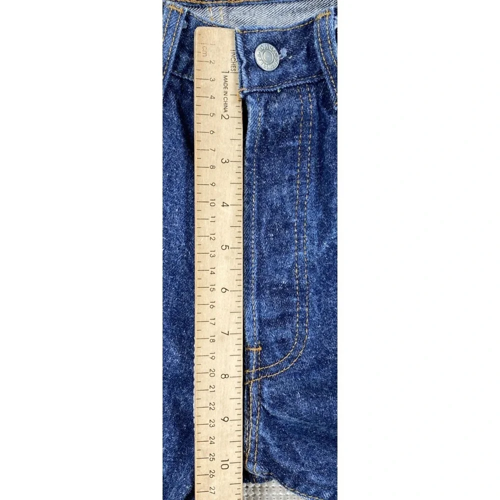 Vintage Levi's 501 Fuzzy Blue Denim‎ Jeans USA 80's 29x30 (Actual 27x27)